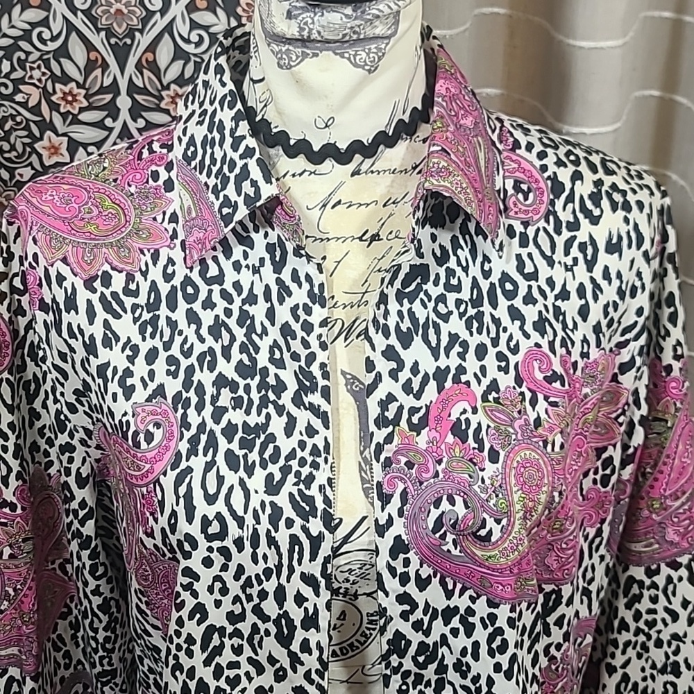 Foxcroft long sleeve zipper front shirt - Picture 3 of 12